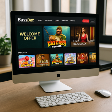 BassBet Casino Desktop Interface - Latvian Online Gaming Platform